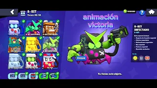 todo sobre la skin antivirus 8-bit y virus 8-bit (pines, spray,foto de perfil, efectos especiales,)