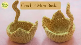 How to Crochet a little Cat Basket | Crochet Tutorial | Lemon Crochet🍋