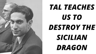 Mikhail Tal portraits a simple trick to destroy the SicilianDragon 🐉