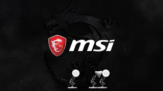 Three Luxo Lamps Spoof MSI Logo