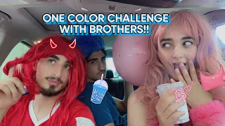 I DRESSED MY BROTHERS LIKE GIRLS AND WENT TO TARGET!!! ( COLOR CHALLENGE)