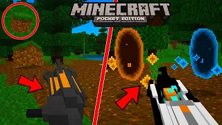 💥PORTAL GUN + GRAVITY GUN IN MINECRAFT PE 1.19 | Новый мод на Portl Gun