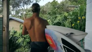 Eli Jacobs wrangles some cyclone swell in the far north of New Zealand