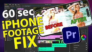 Premiere Pro - 60 Sec FIX for iPhone Footage Looking Washed Out or Overexposed