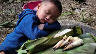 Single Mother - Build a Bamboo House With your Children in 5 Days, Start a New Life