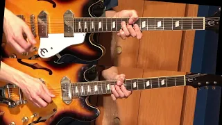 Sgt Pepper's Lonely Hearts Club Band (Reprise) - Guitar Tutorial (HD) - Epiphone Casinos