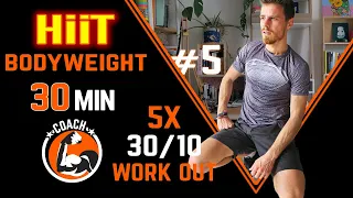 SPECIAL 5 X Tabata 30/10 - Cardio-Legs Killer Workout - by TABATAMANIA