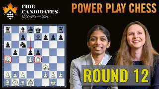 Anna Muzychuk vs Vaishali Rameshbabu | Women's FIDE Candidates 2024 | Round 12