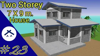 Two Storey 7 X 9m. House Design