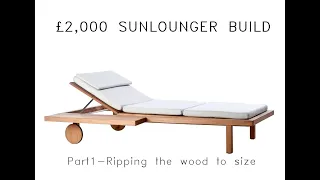 1. DIY Contemporary Sun Lounger Part 1 - Hand Tools Woodworking learnt from Paul Sellers videos