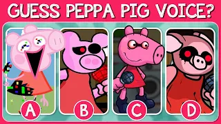 FNF - GUESS CHARACTER BY THEIR VOICE | PEPPA PIG QUIZ | PEPPA PIG EXE, PIBBY PEPPA, BACON PEPPA....