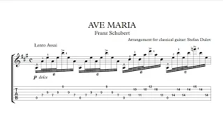 Franz Schubert: Ave Maria Op. 52, No. 6, (Arr. for Guitar)