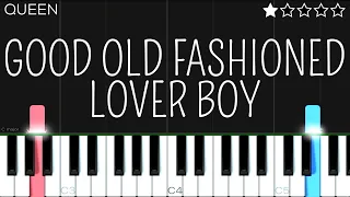 Queen - Good Old-Fashioned Lover Boy | EASY Piano Tutorial