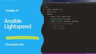 Ansible Lightspeed with IBM Watson Code Assistant