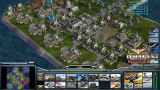 Command & Conquer: Generals - Shockwave - Usa Armor 1 vs 5 China Tank Generals (Bay of Pigs)