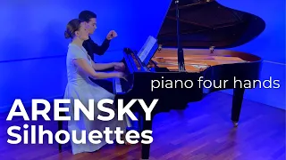 Ep. 37. Anton Arensky "Silhouettes" for Piano Four Hands, Op 23. Anna & Dmitri Shelest, piano.