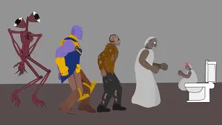 Doctor Granny vs Thanos, Granny vs Jason, Hulk vs Spiderman, Granny vs Siren Head Funny Animation.