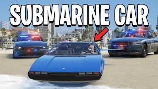 I Became A Getaway Driver In A Submarine Car on GTA 5 RP