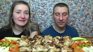 МУКБАНГ КУРИНЫЙ ШАШЛЫК | MUKBANG CHICKEN BARBECUE #мукбанг #mukbang