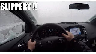 2017 Ford Focus ST POV ! Snowy and slippery ;) What's it like to drive ?