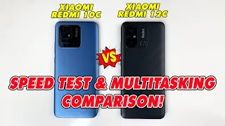 Xiaomi Redmi 12C vs Xiaomi Redmi  10C Speed Test And Multi - Tasking Comparison!