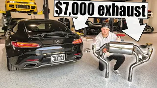 Taking delivery of my $7,000 Mercedes AMG GTS exhaust!! (Full Turbo-Back!)