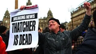 Joy not grief as those opposed to Thatcher celebrate her death