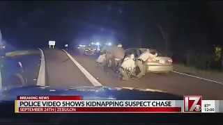 Police video shows kidnapping suspect chase, shootout