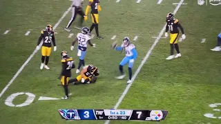 Cole Holcomb Leg Injury! Gruesome!  Monday, 11/2/2023 Tennessee Titans vs Pittsburgh Steelers