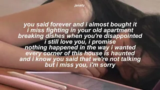 i miss you, i’m sorry - gracie abrams [speed up] lyrics