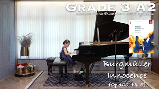 Grade 3 A2 | Burgmüller - Innocence (Op.100, No.5) | ABRSM Piano Exam 2021-2022 | Mirae Wong 🎹