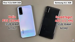 Vivo Y12s vs Samsung A11 Speed Test, Display Test, Camera Test