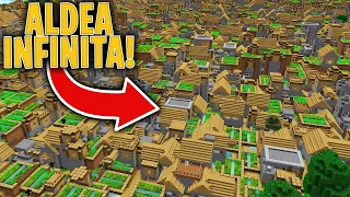 JUGAMOS en UNA ALDEA INFINITA DE MINECRAFT 😱 ¿ESCAPAREMOS?