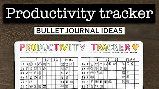 PRODUCTIVITY TRACKER 💜 The productivity level board | Bullet journal tracker ideas