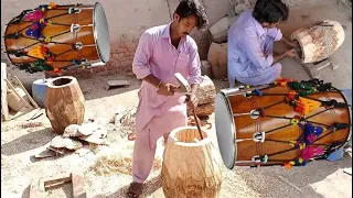 Musical drums (Dhol) makers are a true artist | Dhool Making | Wood DHOOL Making Artist (Drum)