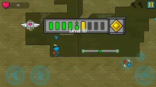 Red And Blue Stickman : Animation Parkour Level 46 Gameplay Walkthrough.