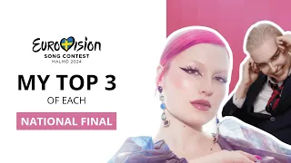 Eurovision 2024 | MY TOP 3 Of Each NATIONAL FINAL