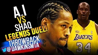 Allen Iverson vs Shaquille O'Neal LEGENDS Duel 2001 Finals G1 - Sha'q with 44 Pts, A.I With 48 Pts!