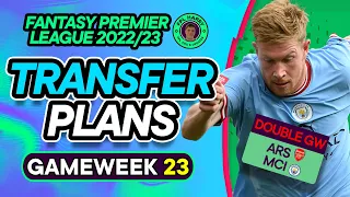 FPL DOUBLE GW23 TRANSFER PLANS | 5,000 Overall Rank! | Fantasy Premier League Tips 2022/23