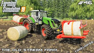 Harvesting wheat & baling straw | Animals on The Old Stream Farm | Farming Simulator 19 | Episode 45