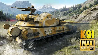 K-91: Interesting positioning on map Mountain Pass - World of Tanks