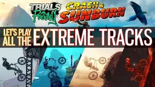 Let's Play Trials Rising! All the Extreme Tracks from Crash & Sunburn DLC