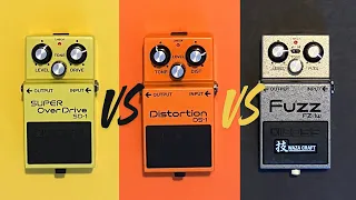 Know the difference between Overdrive, Distortion and Fuzz. With Boss.