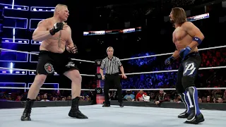 AJ Styles vs Brock Lesnar Survivor Series 2017 Highlights HD