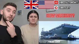 British Couple Reacts to The True Cost Of The Most Advanced Aircraft Carrier | True Cost