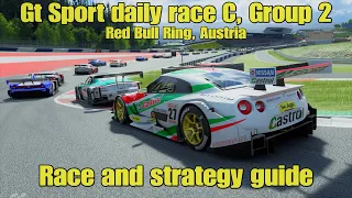 Gt Sport daily race C race and strategy guide....Group 2....Red Bull Ring Austria....Week 28 2021