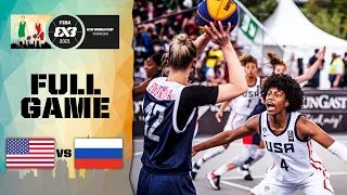 USA v Russia | Women's - Full Game | FIBA 3x3 U18 World Cup 2021