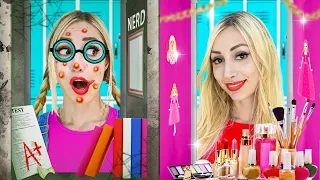 Nerd Extreme Makeover from Ugly to Popular Amazing Hacks by Crafty Hype Plus