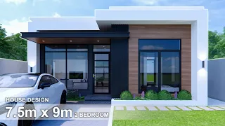 Simple House Design | House design |  7.5m x 9m with 2Bedroom