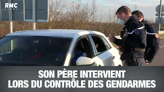 Un père intervient lors d'un contrôle de police